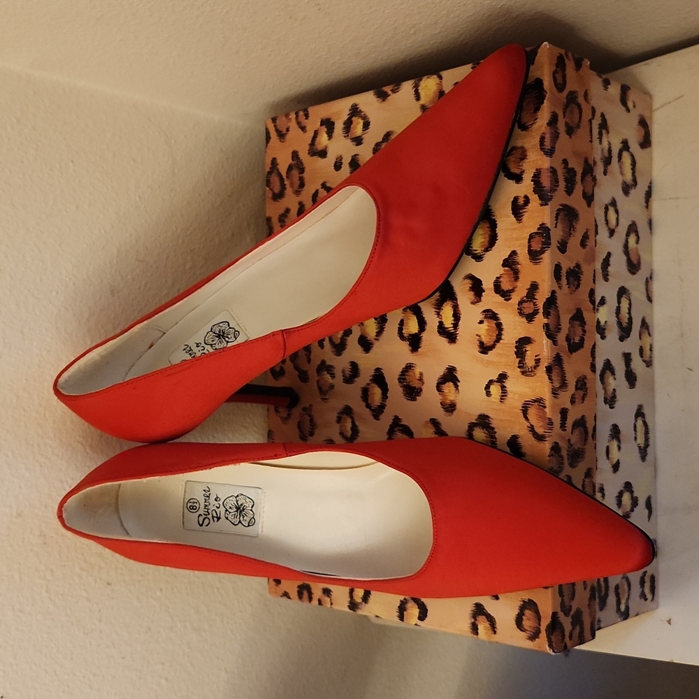 ♤ Summer Rio Bright Red Heels - Picture 11 of 11